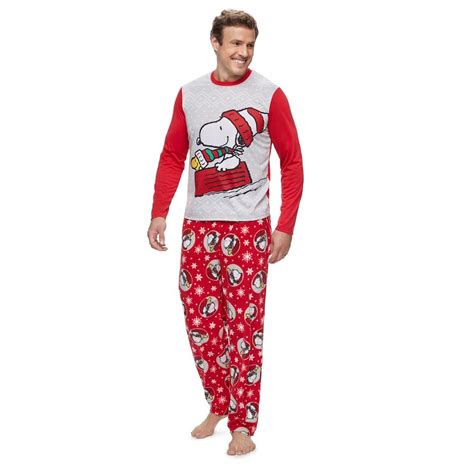 Men S Jammies For Your Families Peanuts Snoopy Woodstock Sledding