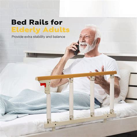 Adjustable Bed Rails For Elderly Adults Foldable Bed Assist Grab Bar