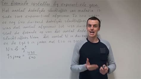 Een formule opstellen bij exponentiële groei HAVO wiskunde A VWO