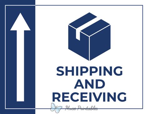 Printable Shipping And Receiving Up Arrow Sign