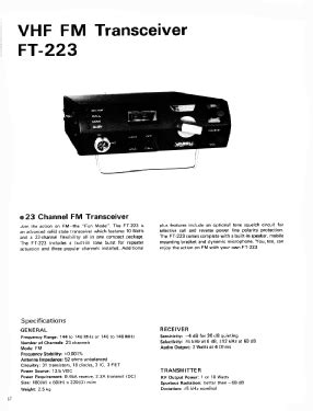 Vhf Fm Transceiver Ft Amat Trx Yaesu Musen Co Ltd Radiomuseum Org