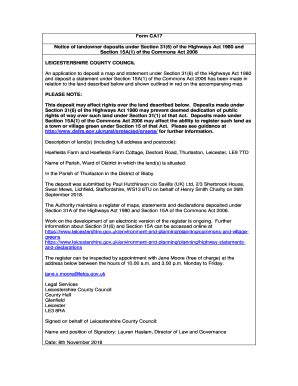 Fillable Online Form Ca Notice Of Landowner Deposits Under Section