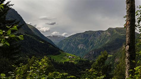 Wallpaper Norway Vestland Nature Mountains Trees 1920x1080