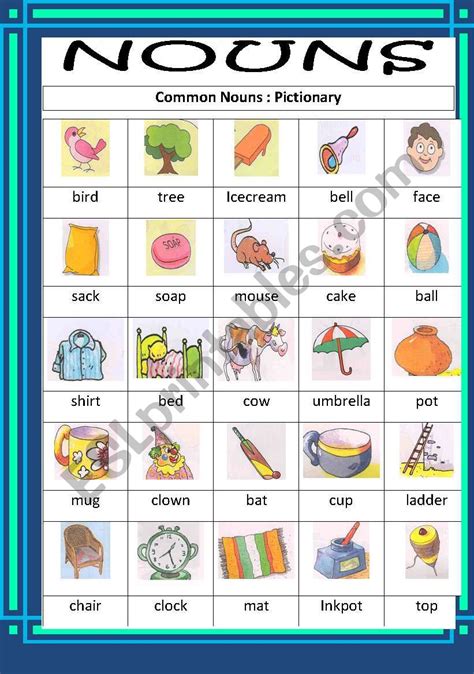 NOUNS ESL Worksheet By Jhansi Worksheets Library