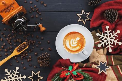 Premium Photo | Pictures for decorating a coffee shop on christmas day