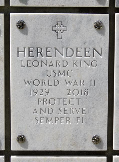 Pfc Leonard King Len Herendeen Jr Find A Grave Memorial