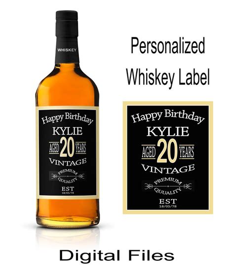 Flaschenetikett Geburtstag Personalisiertes Etikett Whisky Etsy De In