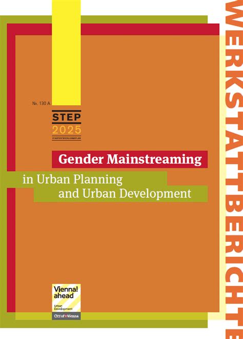 Gender Mainstreaming In Urban Planning And Urban Development