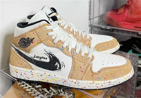 Air Jordan 1 Mid Brushstroke Paint Splatter Release Info