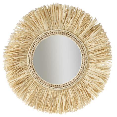 Miroir Rond Raphia Cm