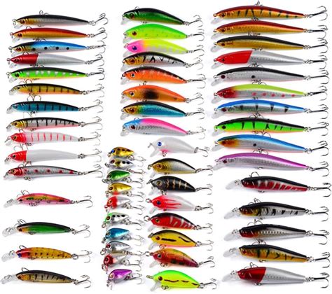 CHAWHO Leurre Peche Carnassier 56 pcs Pêche Kit Leurres Artificielles