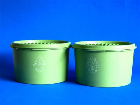 Reserved For Amanda Lime Green Tupperware Containers White Etsy