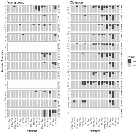 comparing occurrence  bovine respiratory pathogens detected  high
