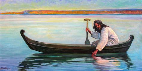 Jesus In The Boat Jesus Painting Boat