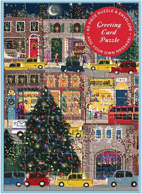 Amazon Galison Winter Lights Winter Greeting And Jigsaw Puzzle