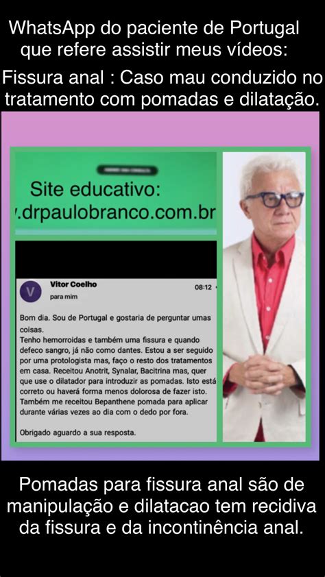 Fissura anal crônica veja a orientação errada no tratamento pomadas inadequadas associadas