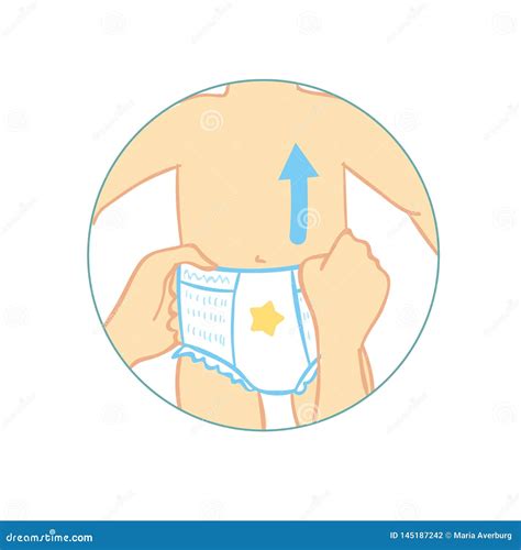 How To Wear A Diaper Steps Cartoon Vector Cartoondealer