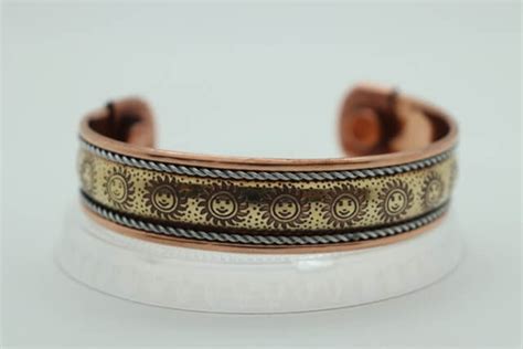 Tibetan Copper Bracelets Magnetic India Pattern Women S Etsy