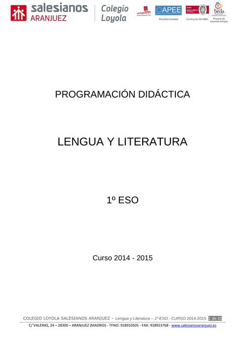 Pdf Lengua Y Literatura Colegio Salesianos Loyola