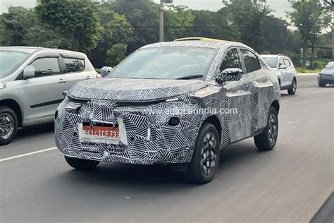 2024 Tata Curvv SUV Coupe Spied Testing Reveals Styling Cues Similar