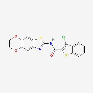 3 Chloro N 6 7 Dihydro 1 4 Dioxino 2 3 F 1 3 Benzothiazol 2 Yl 1