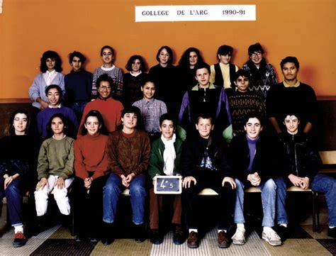 Photo De Classe 4Eme5 De 1991 College De L Arc Copains D Avant