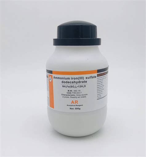 Ammonium Iron III Sulfate Dodecahydrate AR Chai 500G Xilong Cas