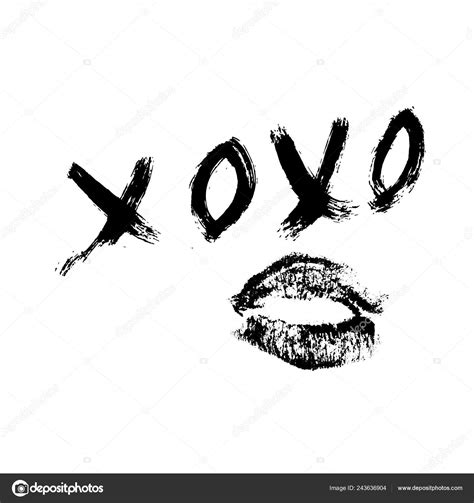 Xoxo Written In Lip Shape