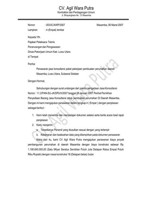 PDF Contoh Surat Penawaran Konsultan DOKUMEN TIPS