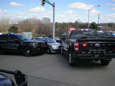 Woman Arrested After Hitting Police Car Fleeing Driving On Rims In Stow