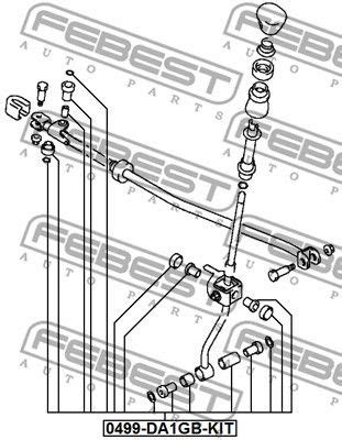 FEBEST 0499-da1gb-kit Ремкомплект кулисы КПП Mitsubishi Carisma/Space ...
