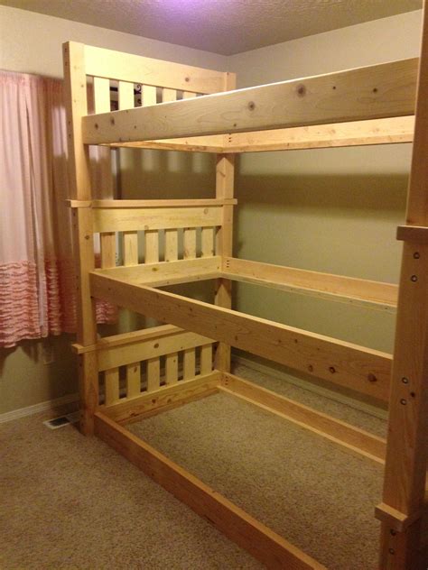 Simple Bunk Bed Triple Bunk Ana White Girls Bunk Beds White Bunk Beds Modern Bunk Beds Cool