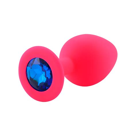 RY069A Plug Anal Silicone Rosa Pedra Tamanho G Libb Sex Toys