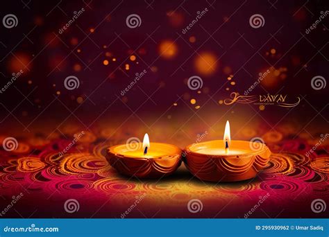 Deepavali Diya Lamp Background with Empty Space for Text Stock ...