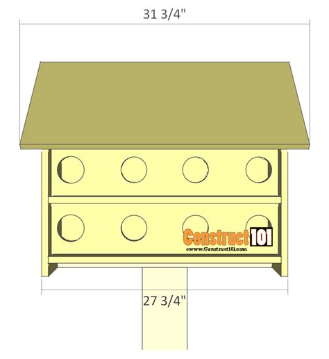 Purple Martin Bird House Plans 16 Unit Construct101