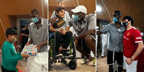 Paul Pogba Surprises Kids With Presents At Al Jalila Children’s Hospital