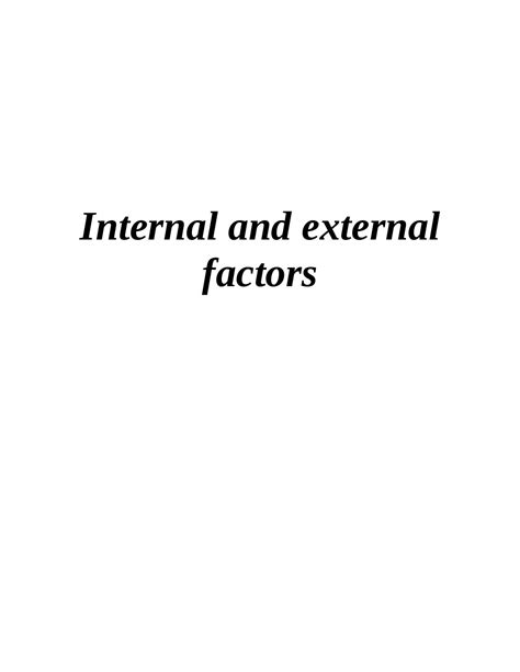 Internal And External Factors Impact On Cadbury And Its Environment