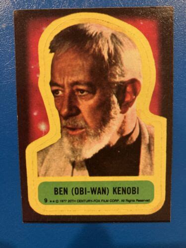 Topps Star Wars Stickers Ben Obi Wan Kenobi Top Loaded Beauty