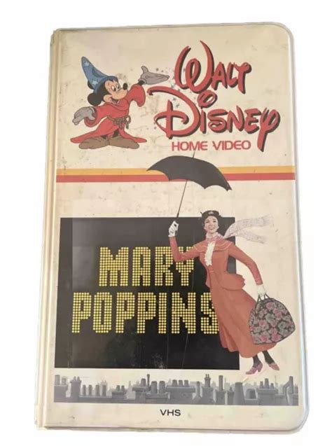 MARY POPPINS VHS Walt Disney Home Video Julie Andrews RARE Original