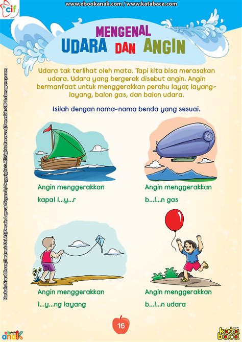 Mengenal Udara Dan Manfaat Angin Bagi Manusia Ebook Anak