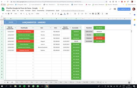 Planilha Fluxo De Caixa Excel Planilhas Planilha De Or 231 Amento