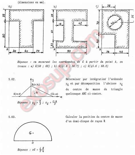Exercices Corrigés Centre De Masse Cours Et Tds