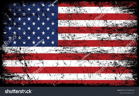 Grunge American Flag Vector Flag Usa Stock Vector Royalty Free