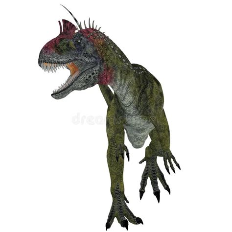 Cryolophosaurus Dinosaur On Isolate Background Stock Illustration