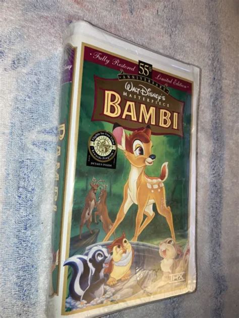 BAMBI 55TH ANNIVERSARY Walt Disney S Masterpiece VHS Limited Edition