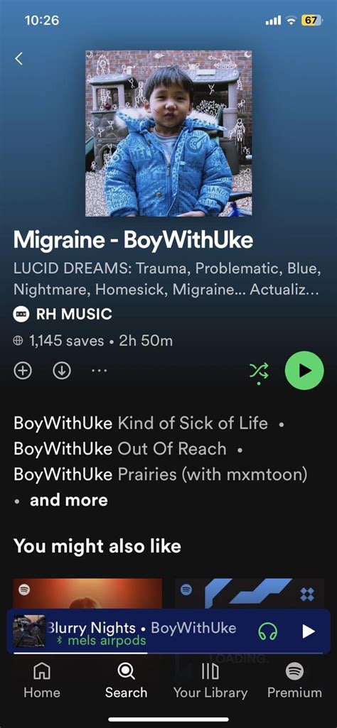 This playlist really tricked me into thinking that Migraine was already ...