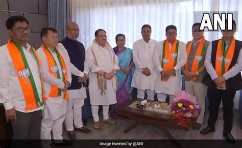 5 Manipur Lawmakers From Nitish Kumars Jdu Formally Join Bjp