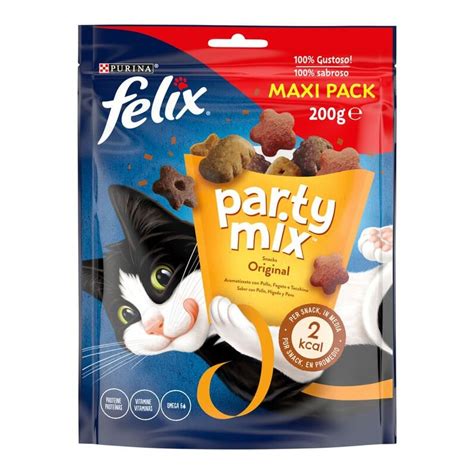 Felix Snacks for Cats Party Mix Original Maxipack Frango Fígado e