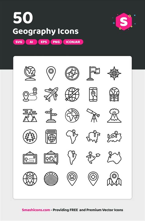 Geography icons by Smashicons | Geography, Creative book cover designs ...