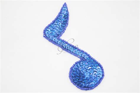 Single Music Note Motif 33208 Royal Sparkle – Shine Trimmings & Fabrics